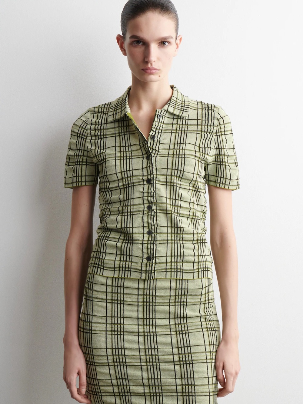 NWOT COS (size small) CHECKED COTTON-JACQUARD SHIRT